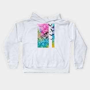 flying birds Kids Hoodie